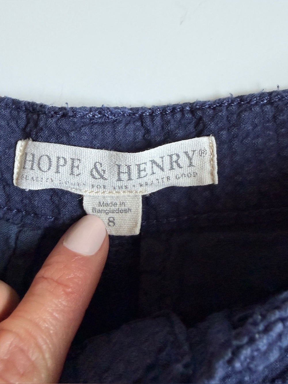 Boys Hope and Henry Seersucker Pants Size 8 Dark Navy Blue - Picture 4 of 7